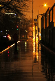 &nbsp; / Ночь дождь мокрая дорожка