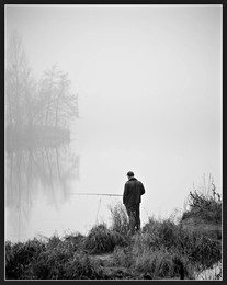 Одинокий рыбак / январская рыбалка или ежик в тумане)))