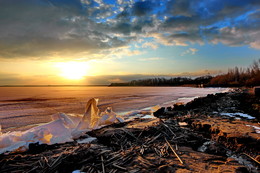 Минское море / на закате дня перед потеплением