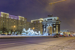 Не первый снег / Москва, Триумфальная арка, 18 января 2018 года.