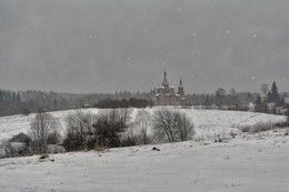 идут белые снеги... / январь 2018 г., Селигер, исток Волги, Ольгин монастырь,Спасо-Преображенский Собор.