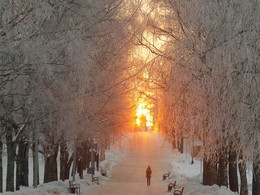 Зимний восход / Восход 24 февраля 2018 года в Великом Новгороде