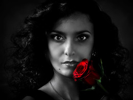 Девушка и красная роза...2. / ***