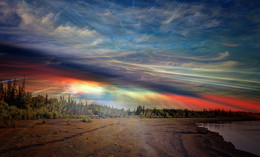 Небеса над лесом... / и рекой