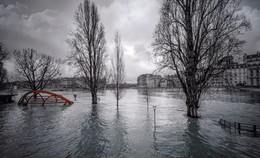 Наводнение в Париже. / Зима 2018