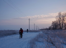 Зимняя покатушка в -17 / 2016 год, покатушка в Горячий ключ 50 км.