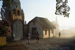 Дорога к храму / Новоафонский монастырь, Абхазия.