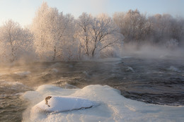 Зимний Gipanis. / Река Южный Буг. Украина.