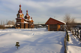 Зима село Большой балчуг / Покровская церковь в селе Большой балчуг была построена и освещена 26.04.1912году , воссоздана в 2011....
