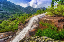 Водопад мраморный / Ергаки