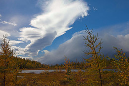 &quot;Птица счастья&quot; / Необычное облако. Сентябрь. Местность Мужинай. Байкал.