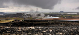 За далью даль / Исландия -вид на долину с термальными источниками