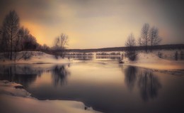 Закат / Закат на Енисее