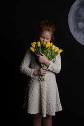 Жёлтые тюльпаны / модель Карина Шевцова
причёска Галина Князева