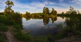 Тихий вечер на излучине Упы / р. Упа, Тульская область