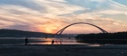 вечерняя зорька / г.Новосибирск, Бугринский мост