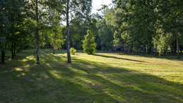 В парке / г. Новополоцк , в парковой зоне в конце дня.