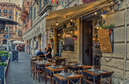 Рим. Уличное кафе. / Снимал на улице Рима.