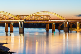 Вечер над Волгой / Борский мост, Нижний Новгород.