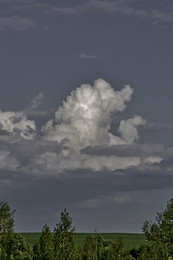 ПРИРОДА САМЫЙ ЛУЧШИЙ ХУДОЖНИК / Ветер рисует в облаках человеческие портреты. Голова рыцаря, смотрит налево.