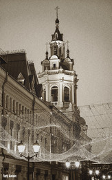 Никольская улица / Спасский собор, Никольская улица, город Москва.
