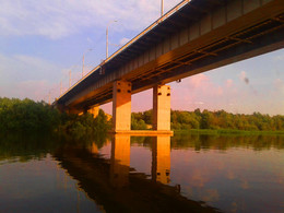 Проплывая под мостом / Астрахань, Новый мост.