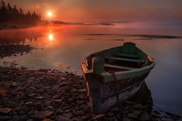 Лодки на Зюраткуле / Рассвет на озере Зюраткуль