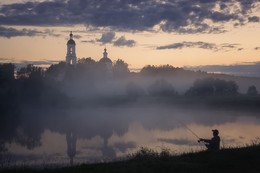 Утро на Шерне / Владимирская сторона. Вид на храм Николая Чудотворца