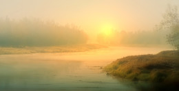 Осенние туманы... / над рекой