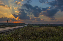 Встречаю рассвет 2. / Дорога на паромную переправу Конаково - Дубна.