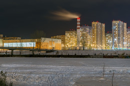 Зимний вечер на Мещерском озере / Нижний Новгород. Январь 2018 года.
