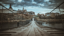 Подвесной мост через реку Тура / Верхотурье (Урал)
