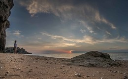 на закате / вечерний вечер, на море