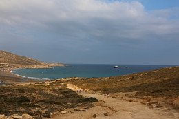 Дорога к морю / Средиземное море, остров Родос, Греция.