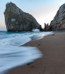 Следы на песке / Симеиз, скала Дива