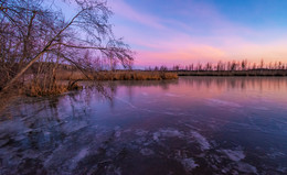 Утренний лед / Утро на озере