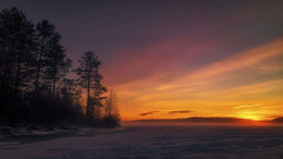 Закат на озере / Северный Урал