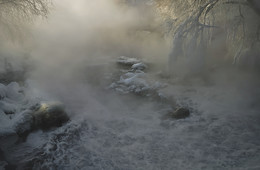 Зимние холода. / река Листвянка Рязань