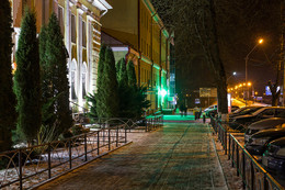 Зеленая улица / 1 декабря, поздний вечер, начало зимы. Очень холодно, практически пустые улицы, но и не без неожиданностей - в эту пору по тротуарам ездит одинокий велосипедист...