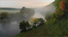 Туман на Красивой мече / Сентябрь на реке Красивая Меча в Тульской области