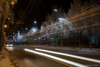 Зимняя зарисовка / Ночное фото