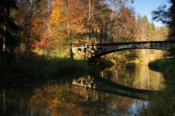 мост в осень / Виштынецкий природный парк