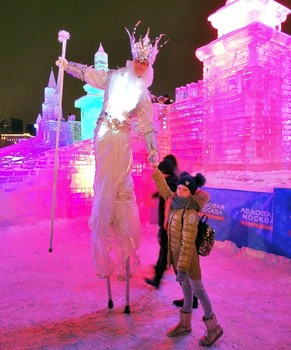 Чудеса случаются и в Старый Новый год / Москва ледовая, парк Победы