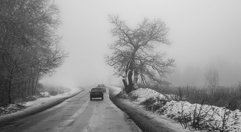 &nbsp; / туман,зима,дорога