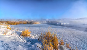 Холодное утро / Зимнее озеро