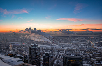 Начало нового дня / Московский рассвет с высоты 354 метра