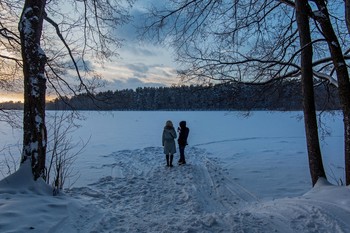 Зимним вечером / озеро Раифское,Татарстан
