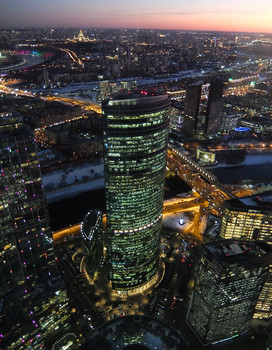 Москва Сити / вид со смотровой площадки в Башне Федерация