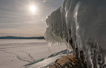 Ледяной взгляд... / Замёрзший Енисей перед Красноярской ГЭС. Красноярское море.