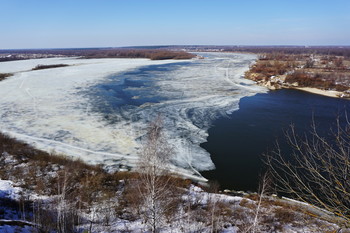 31 марта на Оке. / Последний день марта на реке. Скоро тронется лёд.